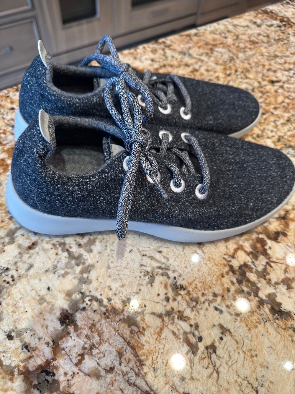 All birdsCasual Knit Lace-Up Sneakers in Charcoal Grey